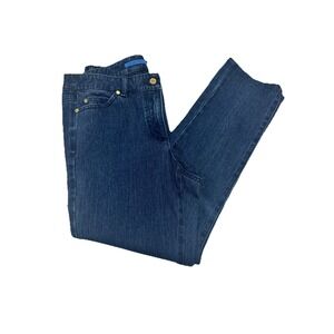 J. McLaughlin‎ Women's Size 10 Blue Dark Wash Slim Fit Ankle Denim Stretch Jeans